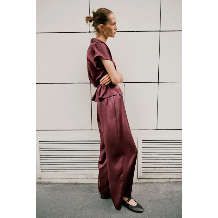 БРЮКИ СЛИМ С ВЫСОКОЙ ПОСАДКОЙ