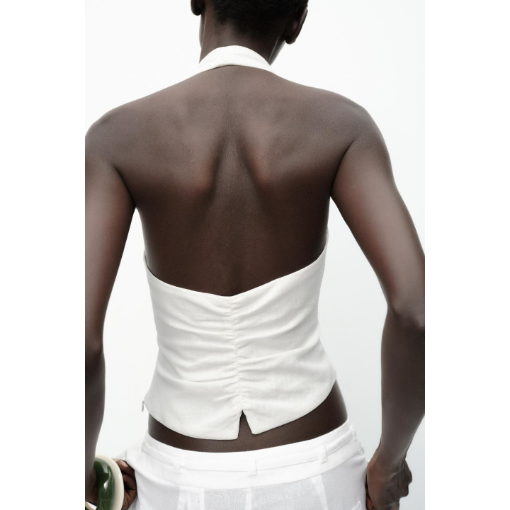 ТОП-ЖИЛЕТ ХАЛТЕР ИЗ ЛЬНА