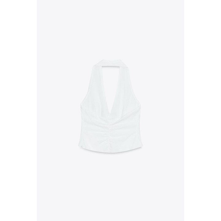 ТОП-ЖИЛЕТ ХАЛТЕР ИЗ ЛЬНА