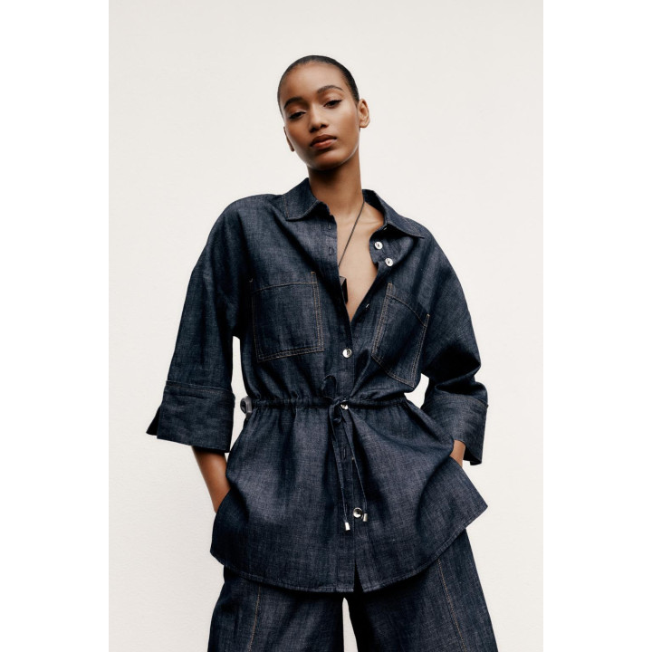 РУБАШКА САФАРИ ИЗ ЛЬНА