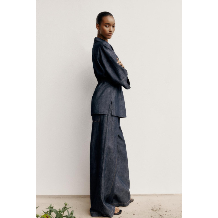 ШИРОКИЕ БРЮКИ ИЗ ЛЬНА