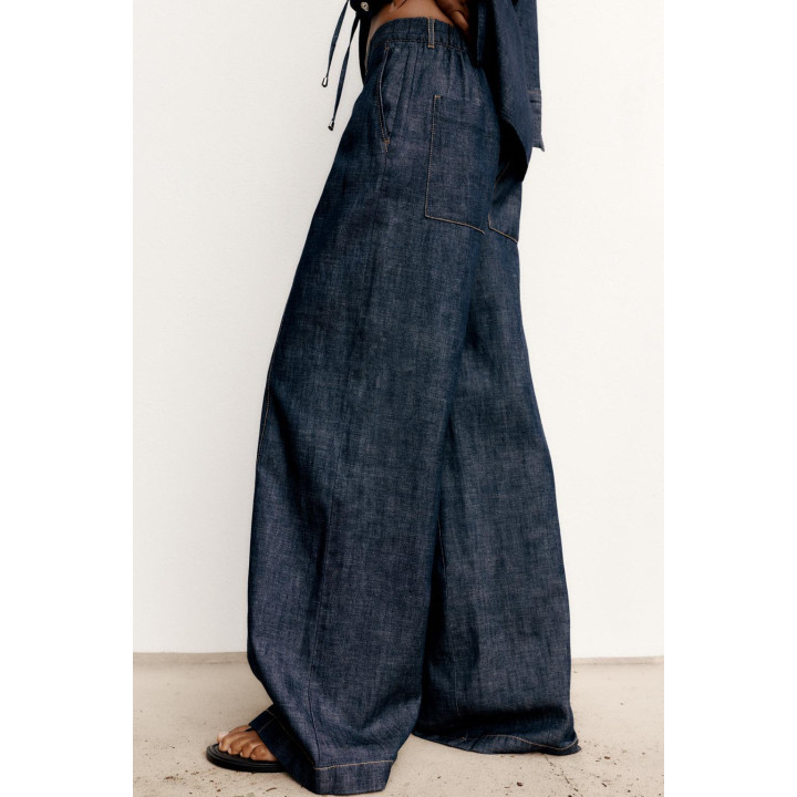 ШИРОКИЕ БРЮКИ ИЗ ЛЬНА