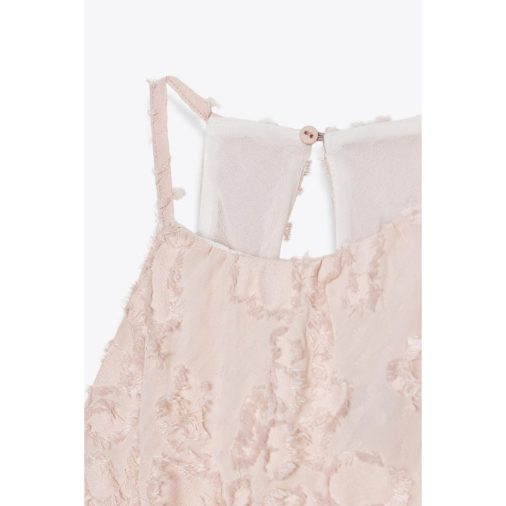 ПЛАТЬЕ-МИДИ С БАХРОМОЙ И ГОРЛОВИНОЙ ХАЛТЕР