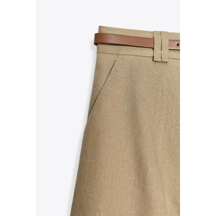 БЕРМУДЫ ИЗ ЛЬНА С РЕМНЕМ