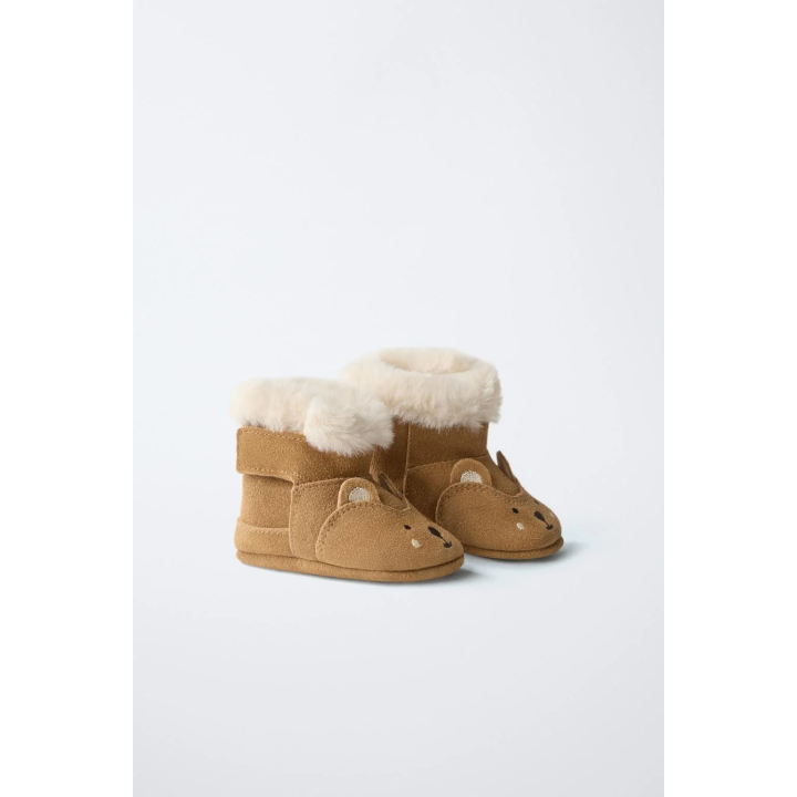 Ботинки в стиле животного принта с подкладкой