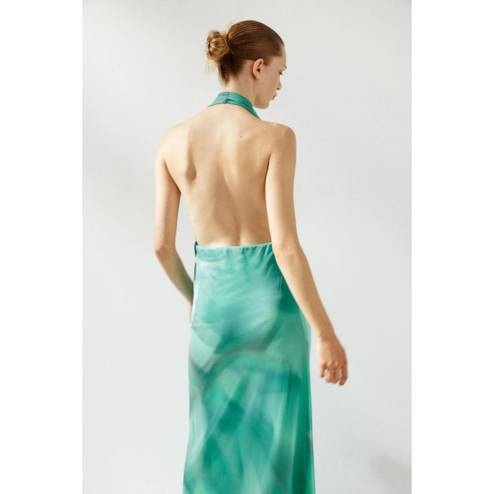 ДЛИННОЕ ПЛАТЬЕ ИЗ ТКАНИ С ПРИНТОМ