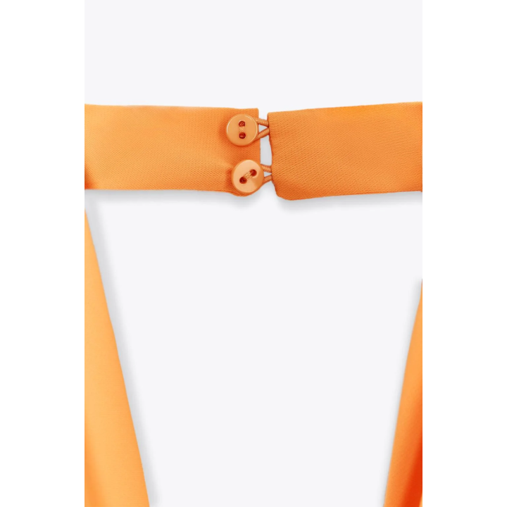 АТЛАСНЫЙ ТОП С ГОРЛОВИНОЙ ХАЛТЕР