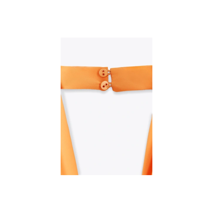 АТЛАСНЫЙ ТОП С ГОРЛОВИНОЙ ХАЛТЕР