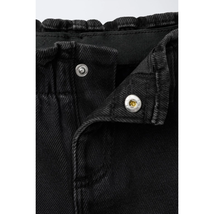 ДЖИНСЫ PAPERBAG С КАРМАНАМИ-СЕРДЕЧКАМИ