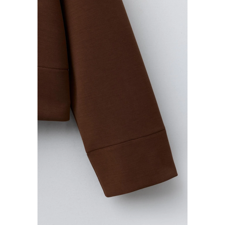 Свитшот с модалом и контрастной горловиной