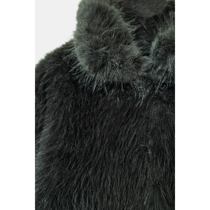 КОРОТКОЕ ПАЛЬТО ИЗ ИСКУССТВЕННОГО МЕХА С ЗАСТЕЖКАМИ-ТОГГЛ