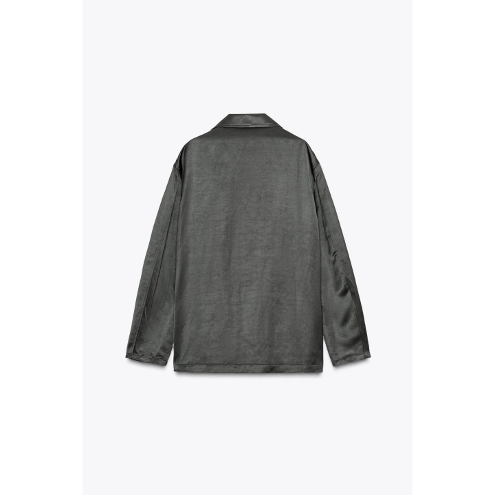 БЛЕЙЗЕР ИЗ АТЛАСНОЙ ТКАНИ С ЛЬНОМ — ZW COLLECTION