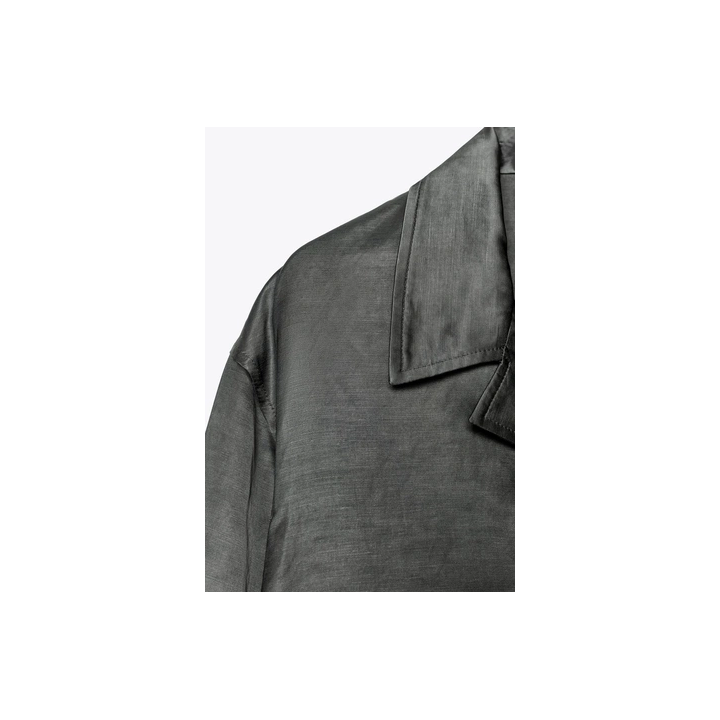 БЛЕЙЗЕР ИЗ АТЛАСНОЙ ТКАНИ С ЛЬНОМ — ZW COLLECTION