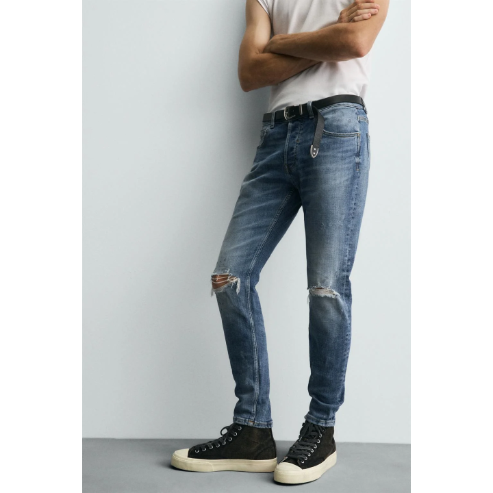 ДЖИНСЫ SKINNY FIT С РАЗРЕЗАМИ