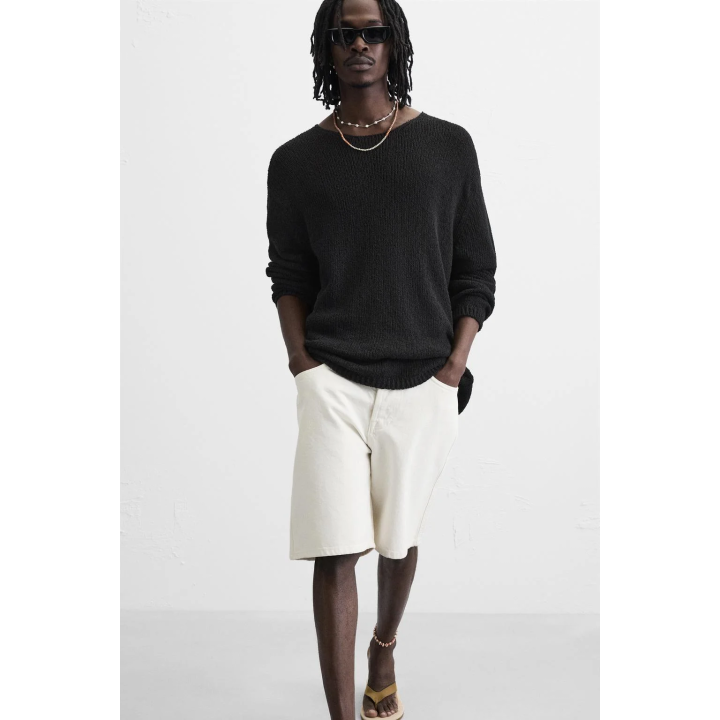 Джинсовые бермуды прямого кроя