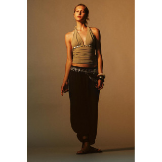 ТОП С ГОРЛОВИНОЙ ХАЛТЕР И БУСИНАМИ