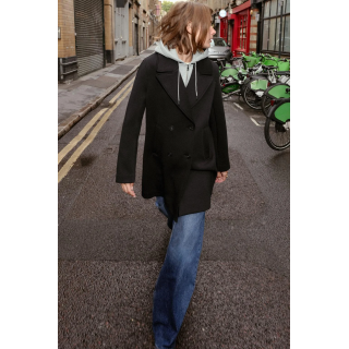 ПАЛЬТО С КОМБИНИРОВАННЫМ КАПЮШОНОМ