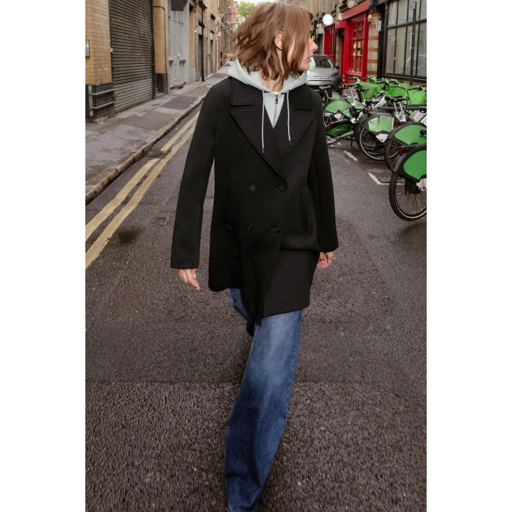 ПАЛЬТО С КОМБИНИРОВАННЫМ КАПЮШОНОМ