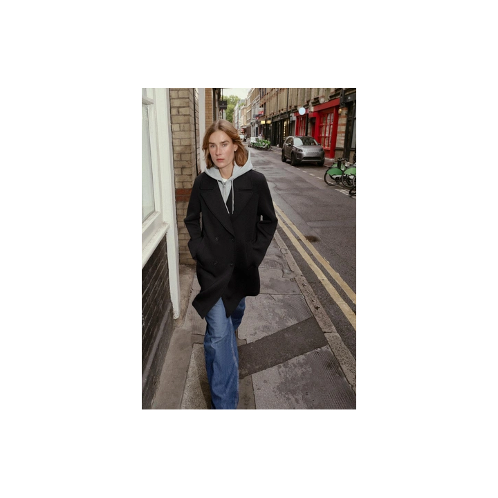 ПАЛЬТО С КОМБИНИРОВАННЫМ КАПЮШОНОМ