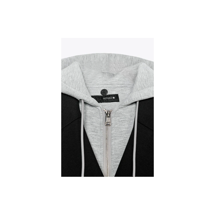 ПАЛЬТО С КОМБИНИРОВАННЫМ КАПЮШОНОМ