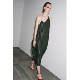 АСИММЕТРИЧНОЕ АТЛАСНОЕ ПЛАТЬЕ — ZW COLLECTION