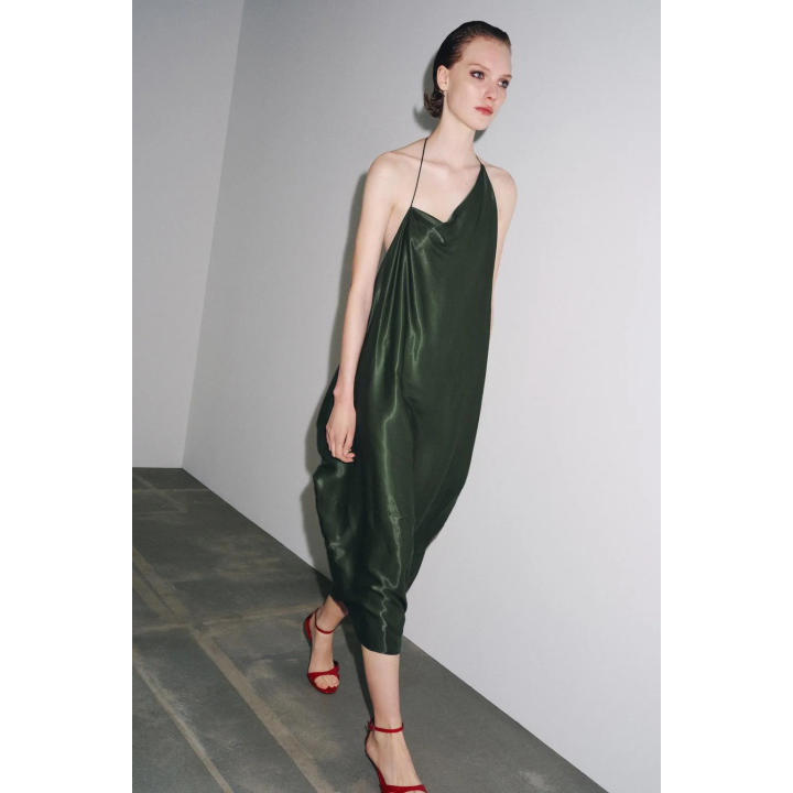 АСИММЕТРИЧНОЕ АТЛАСНОЕ ПЛАТЬЕ — ZW COLLECTION