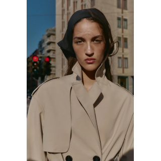 ДЛИННЫЙ ТРЕНЧ С ПОЯСОМ, ВЕТРОЗАЩИТНЫЙ, ВОДООТТАЛКИВАЮЩИЙ