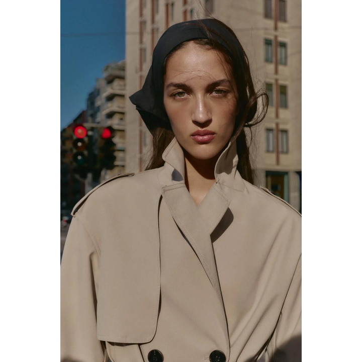 ДЛИННЫЙ ТРЕНЧ С ПОЯСОМ, ВЕТРОЗАЩИТНЫЙ, ВОДООТТАЛКИВАЮЩИЙ