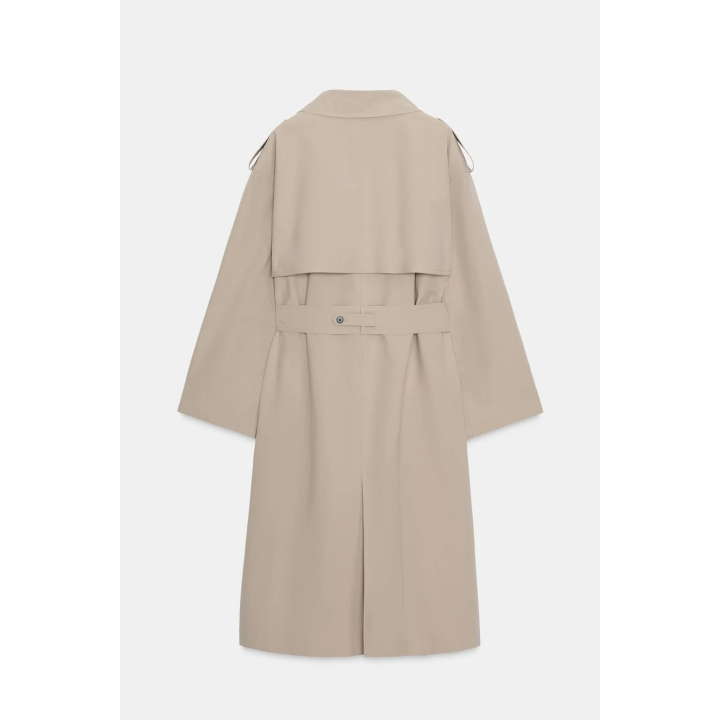 ДЛИННЫЙ ТРЕНЧ С ПОЯСОМ, ВЕТРОЗАЩИТНЫЙ, ВОДООТТАЛКИВАЮЩИЙ