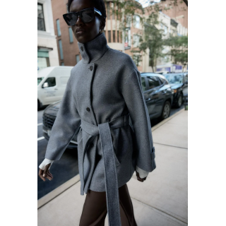 SOFT DOUBLE-POSITION COLLAR COAT