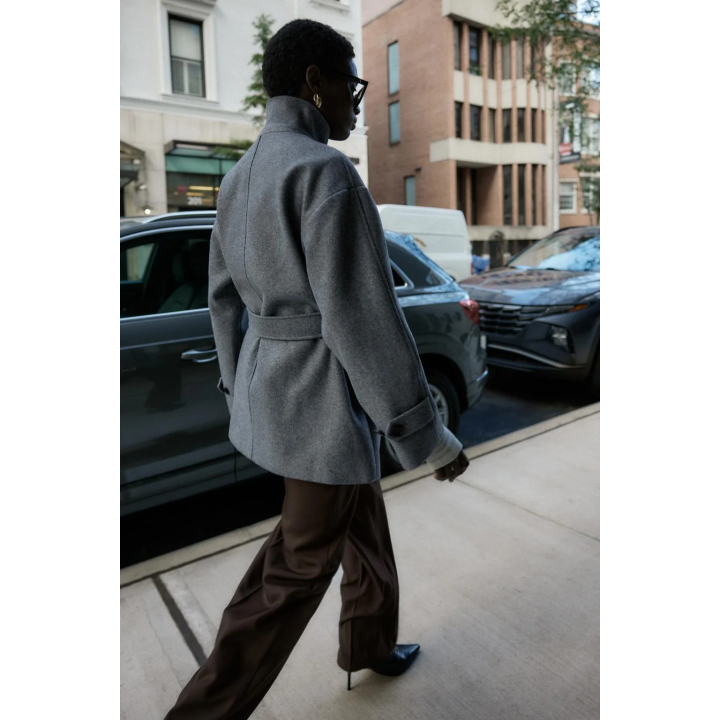 SOFT DOUBLE-POSITION COLLAR COAT