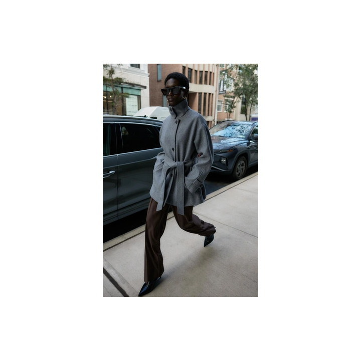 SOFT DOUBLE-POSITION COLLAR COAT