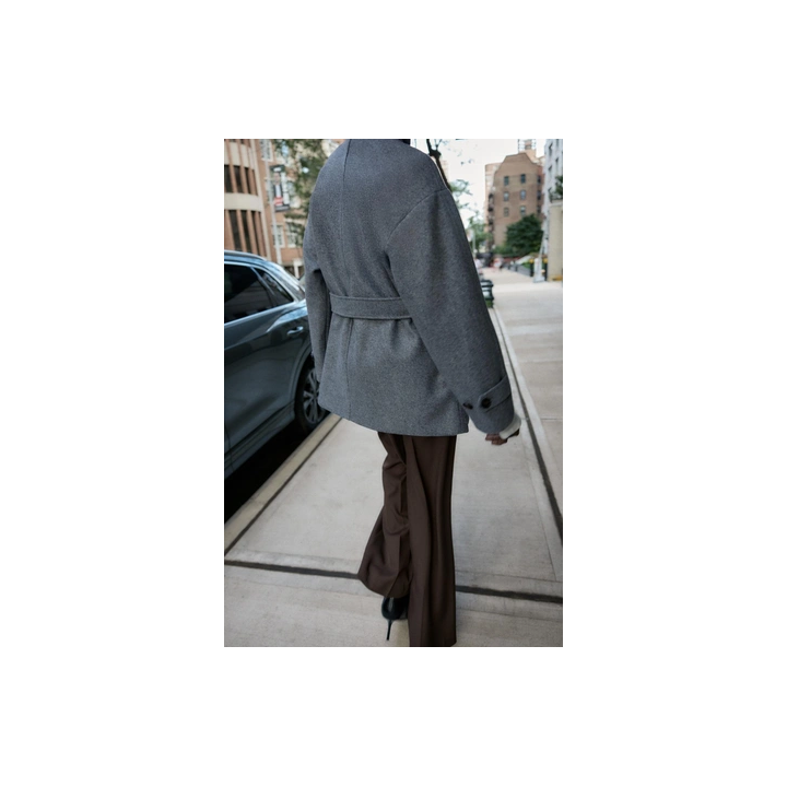 SOFT DOUBLE-POSITION COLLAR COAT