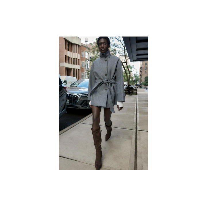 SOFT DOUBLE-POSITION COLLAR COAT