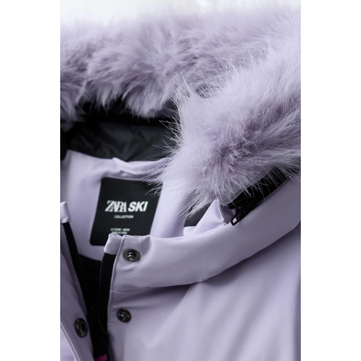 Комбинезон из ветронепроницаемого и водостойкого пуха с съемным капюшоном, коллекция лыжная recco®