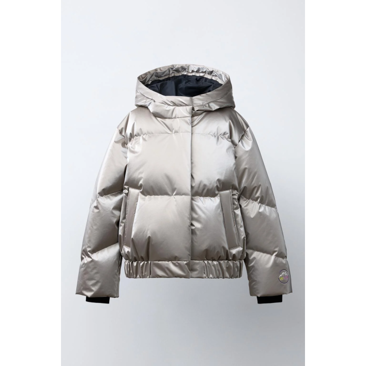 Металлическая водостойкая и ветрозащитная пуховая куртка recco® system ski collection