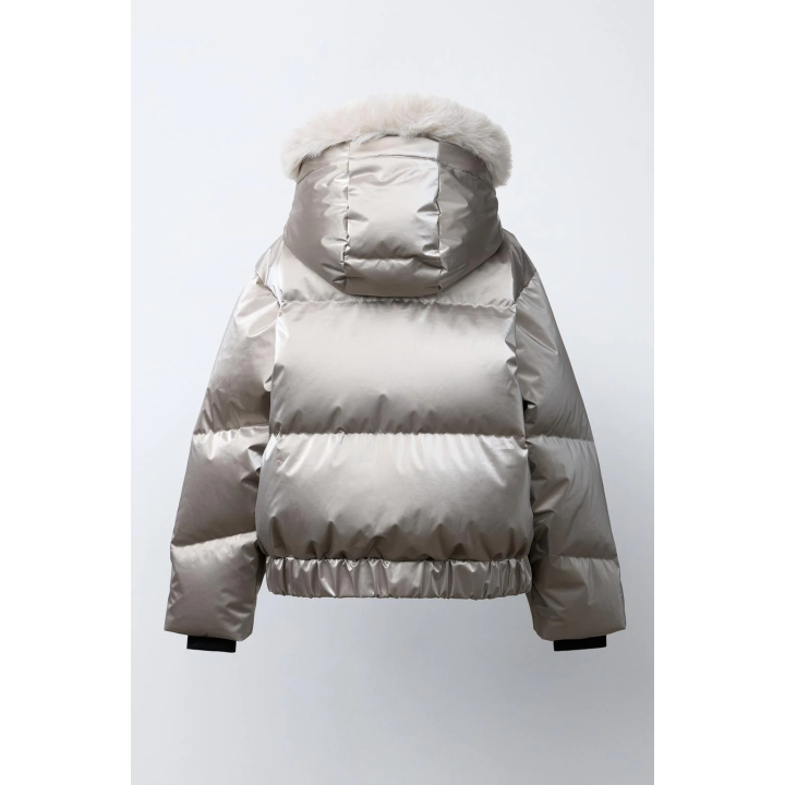 Металлическая водостойкая и ветрозащитная пуховая куртка recco® system ski collection