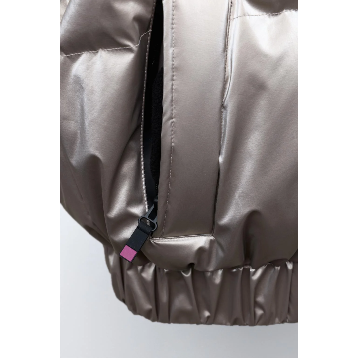 Металлическая водостойкая и ветрозащитная пуховая куртка recco® system ski collection