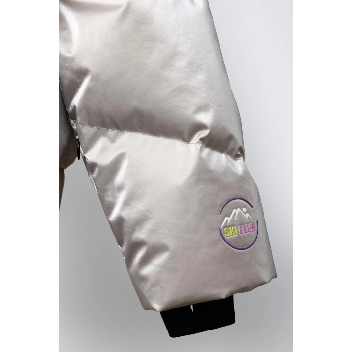 Металлическая водостойкая и ветрозащитная пуховая куртка recco® system ski collection