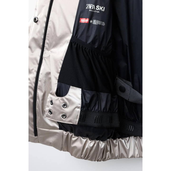 Металлическая водостойкая и ветрозащитная пуховая куртка recco® system ski collection