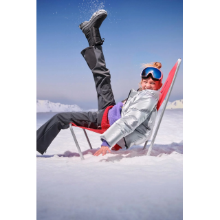 Металлическая водооталкивающая и ветрозащитная пуховая куртка с системой recco® для лыжной коллекции