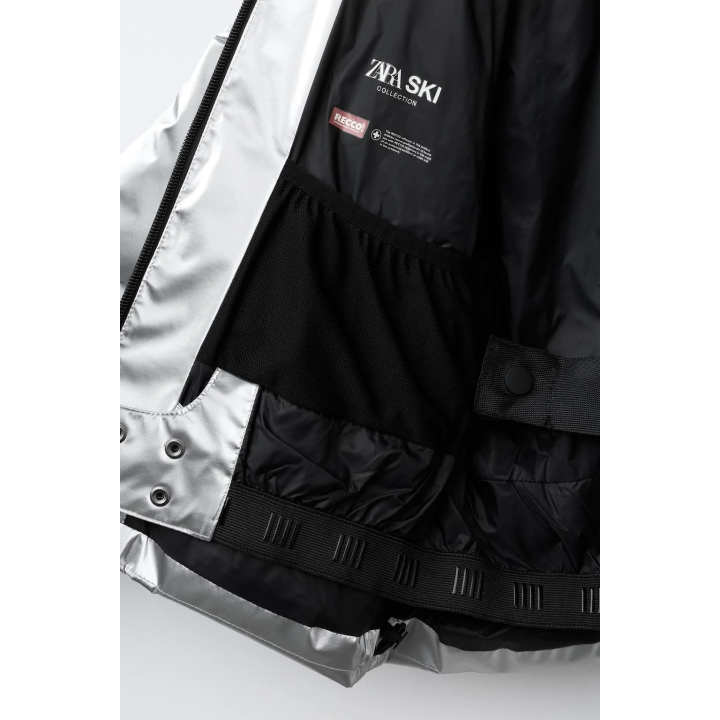 Металлическая водооталкивающая и ветрозащитная пуховая куртка с системой recco® для лыжной коллекции