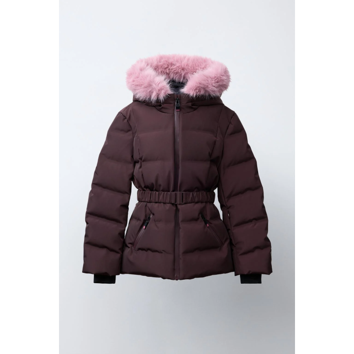 Пуховик с поясом коллекции для катания на лыжах recco®