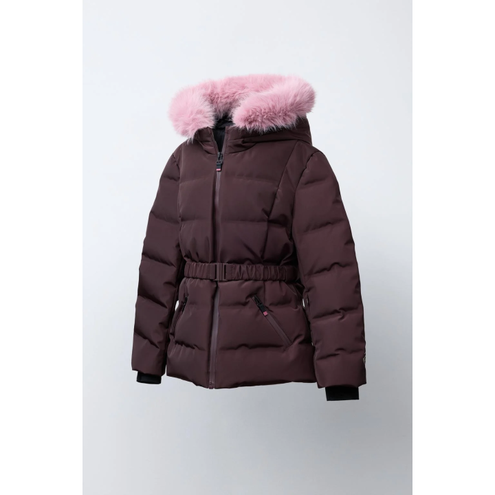 Пуховик с поясом коллекции для катания на лыжах recco®