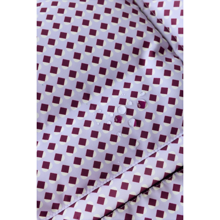 Пуховик с геометрическим принтом и набивкой из пера и пуха. защита от ветра и влаги, система recco® для лыжной коллекции