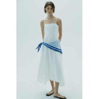 ПЛАТЬЕ МИДИ В ПОЛОСКУ С ПЛАТКОМ