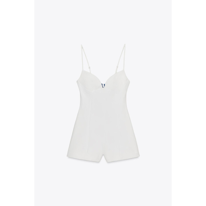 КОРОТКИЙ КОМБИНЕЗОН С ВЫРЕЗАМИ И ПЛАТОЧНЫМ ПРИНТОМ В ПОЛОСКУ