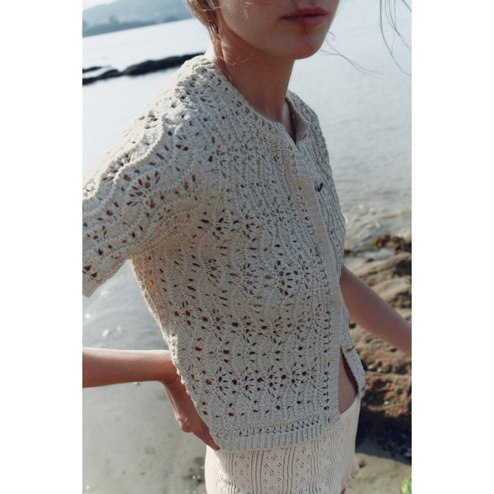 КАРДИГАН С АЖУРНЫМ УЗОРОМ