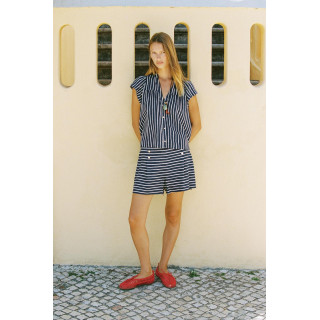 ПОЛОСАТЫЕ БЕРМУДЫ ИЗ ЛЬНА