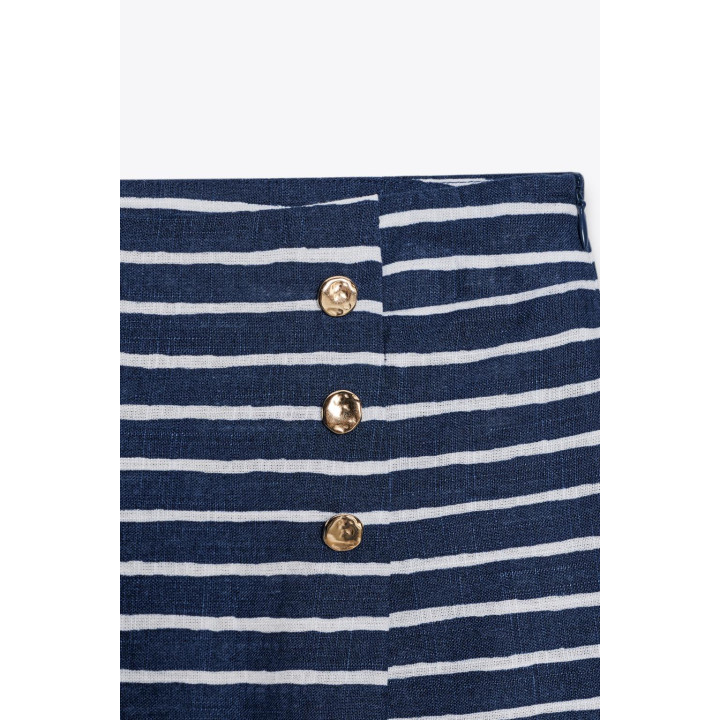 ПОЛОСАТЫЕ БЕРМУДЫ ИЗ ЛЬНА